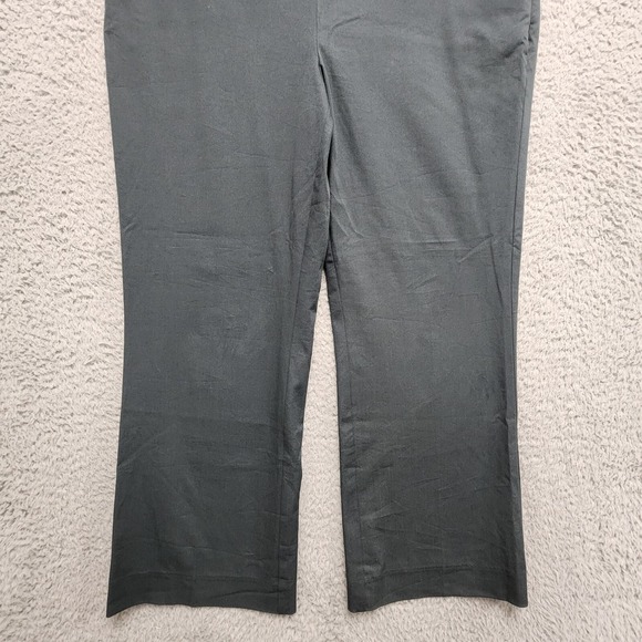 Eileen Fisher Organic Cotton Stretch Twill‎ Pant Womens 12 Petite Green Pull On - Picture 4 of 13